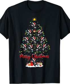 Orca Christmas Tree Lights Funny Orca Xmas T-Shirt